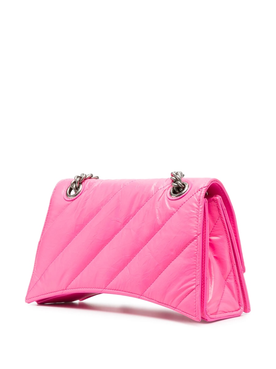 Geanta de umar Balenciaga Crush roz din piele - Img 4