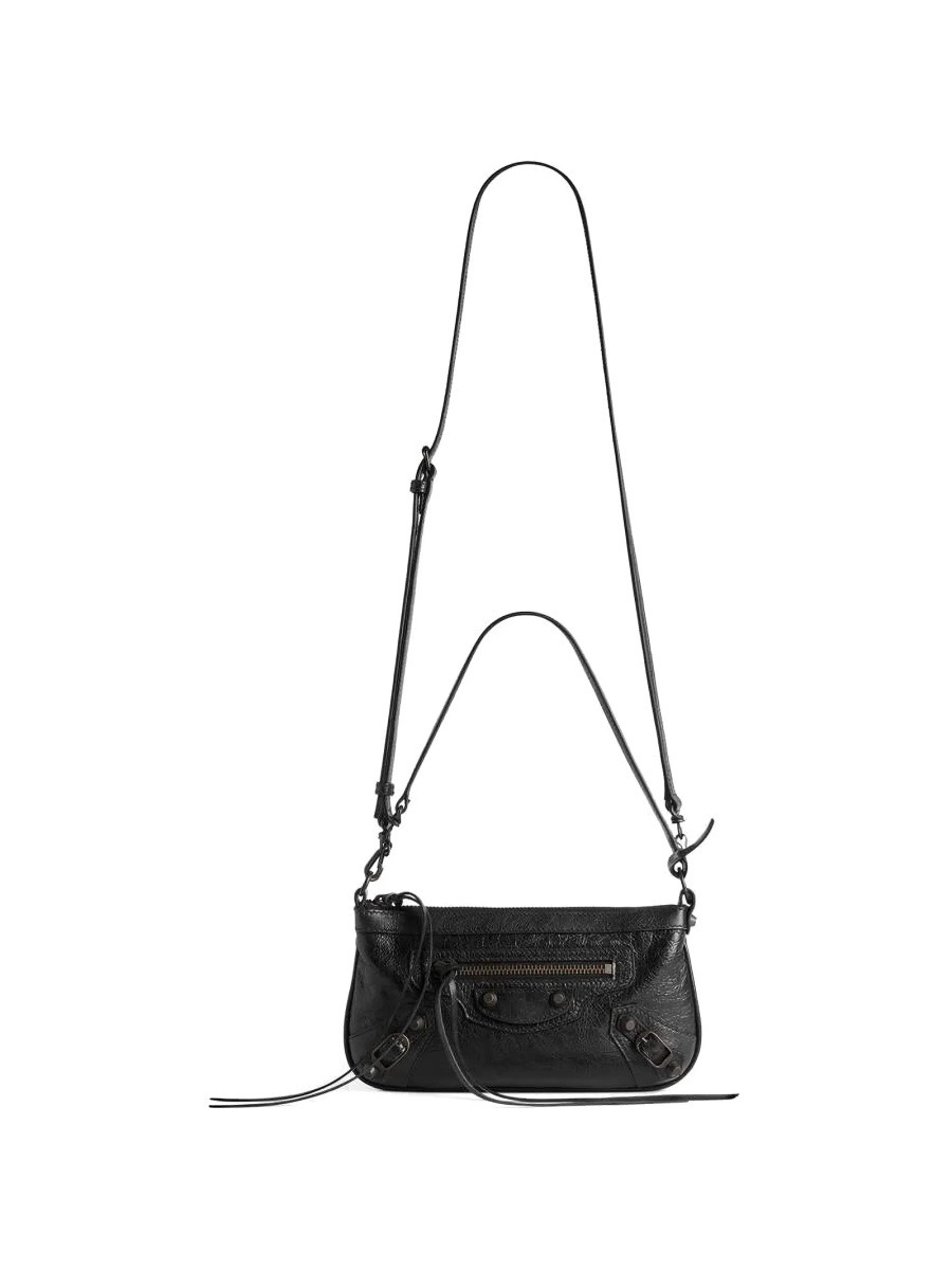 Geanta de umar Balenciaga neagra din piele - Img 5