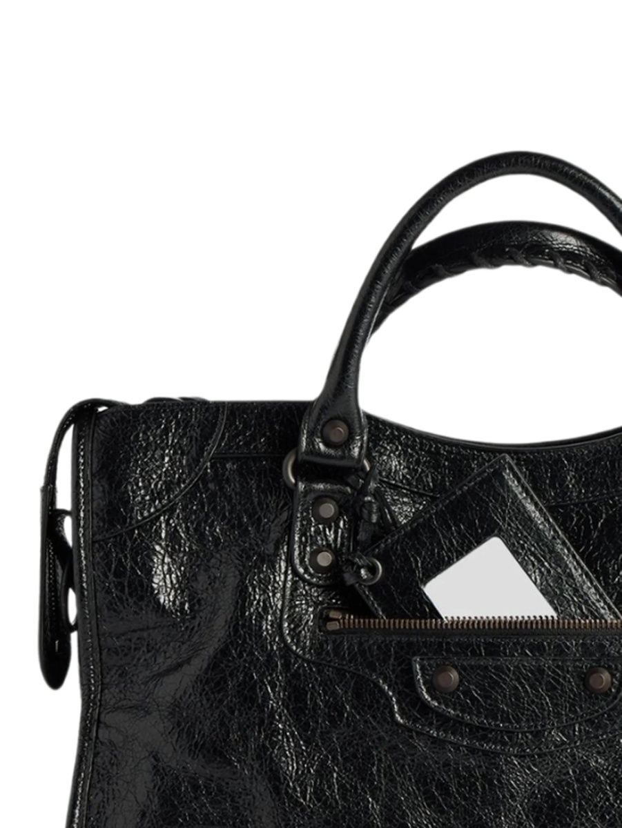 Geanta de umar Balenciaga neagra din piele - Img 2