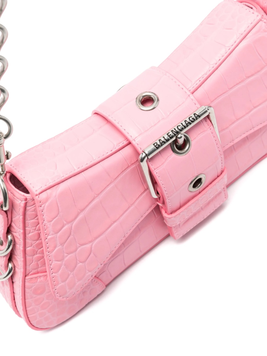 Geanta de umar Balenciaga roz din piele - Img 4