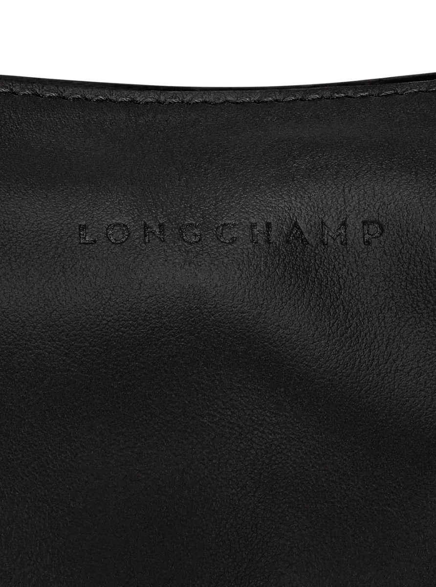 Geanta de umar Black Shoulder bag with Two Top Handles and Logo lettering on the Front in Leather for Women - Img 2