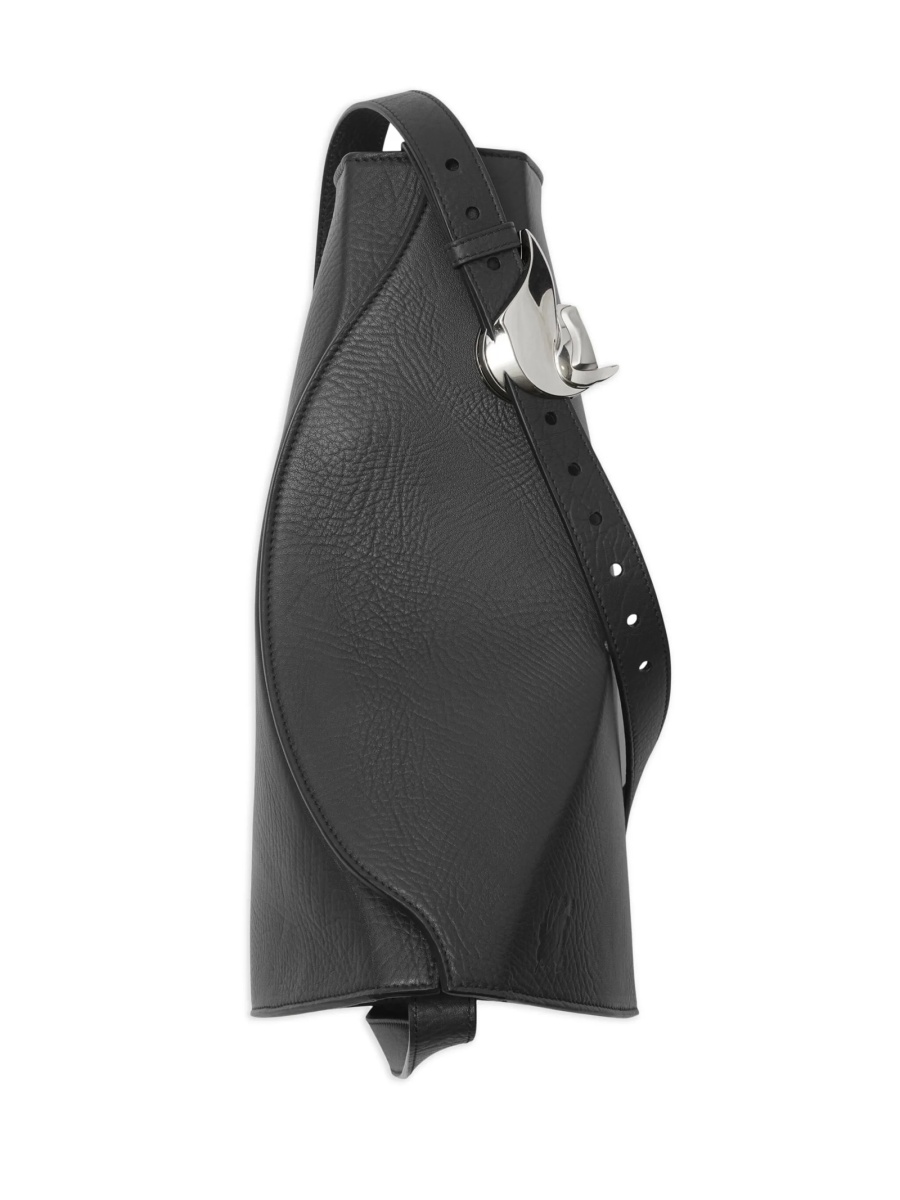 Geanta de umar Burberry neagra din piele - Img 4