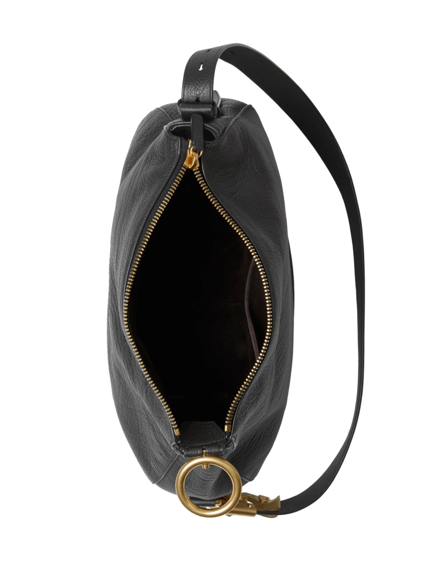 Geanta de umar Burberry neagra din piele - Img 4