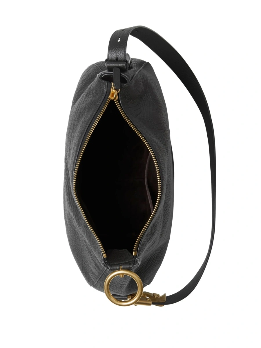 Geanta de umar Burberry neagra din piele - Img 4