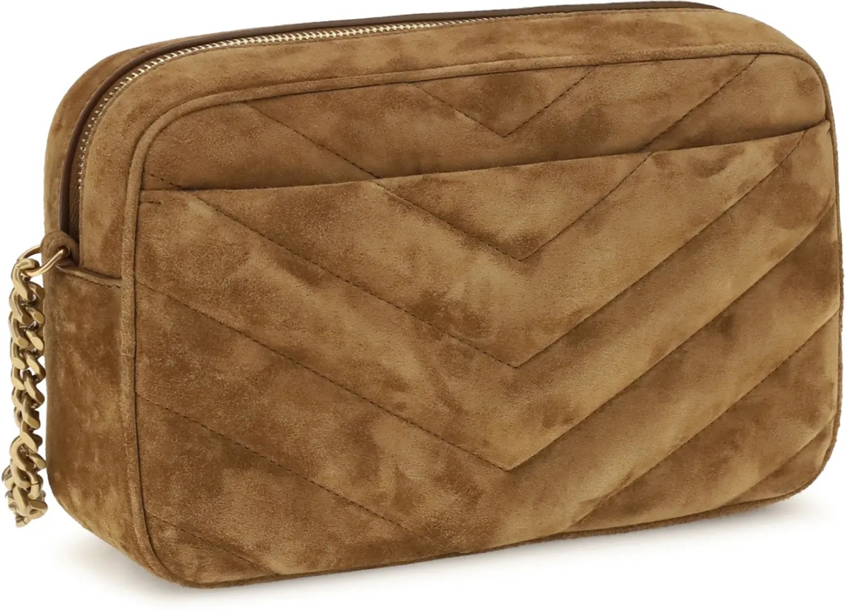 Geanta de umar Camera LouLou matelassé suede Shoulder Bag - Img 3