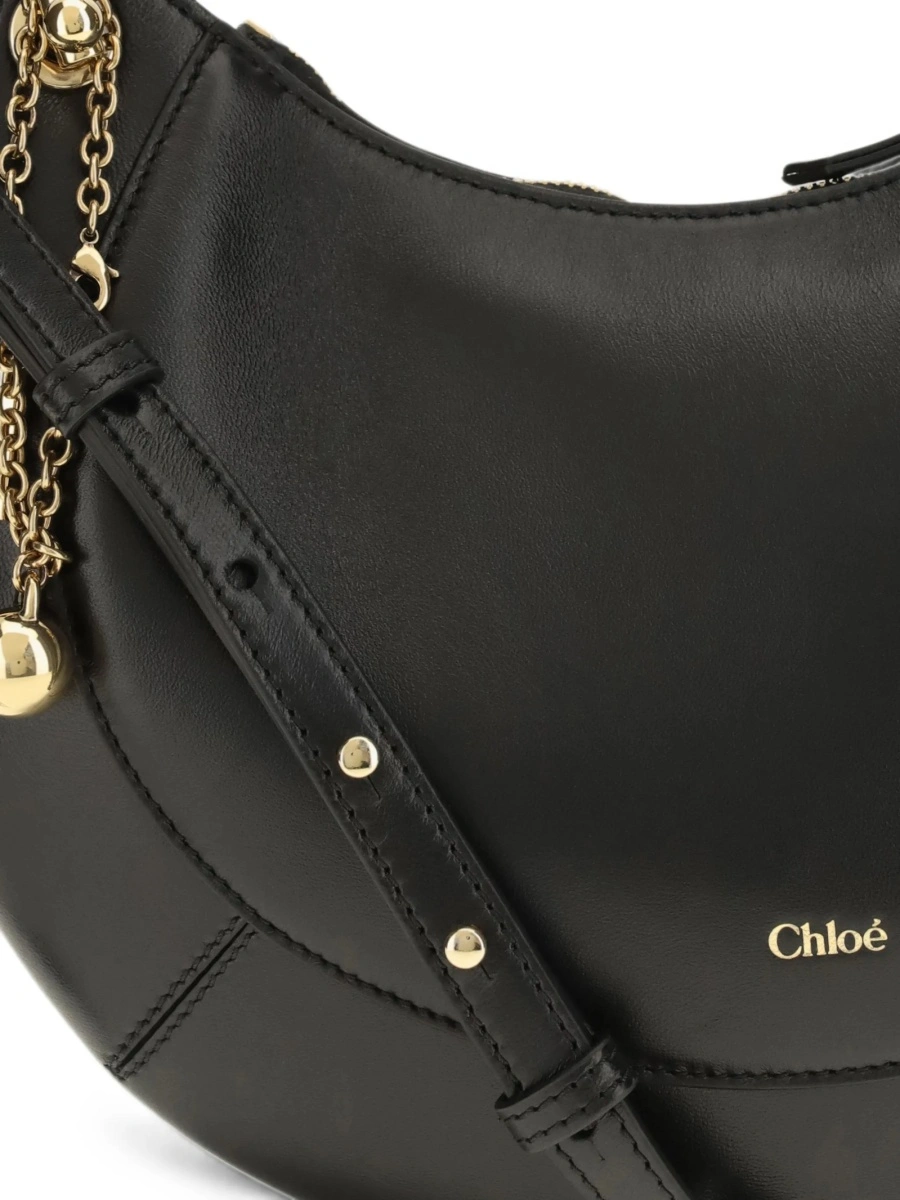 Geanta de umar Chloe marcie neagra din piele - Img 3