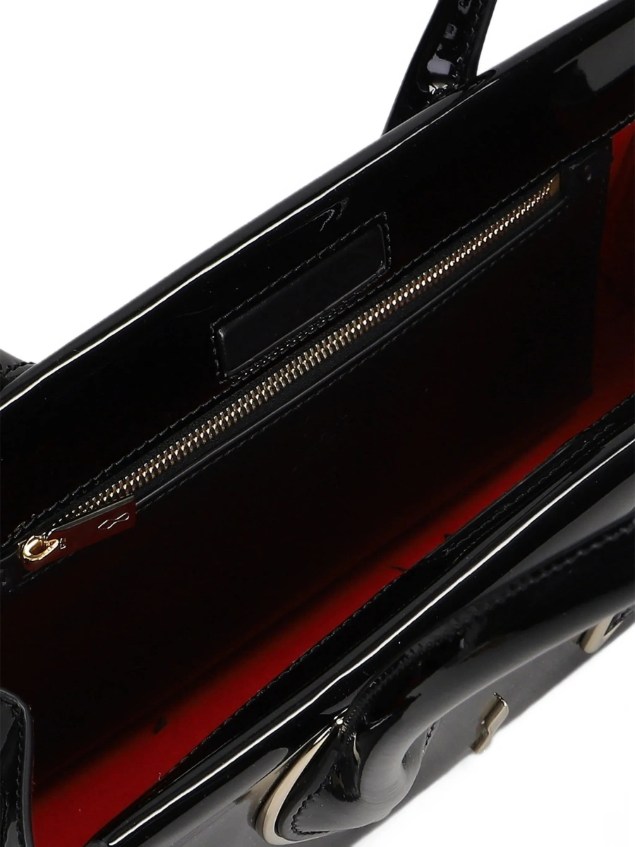 Geanta de umar Christian Louboutin neagra din piele - Img 4