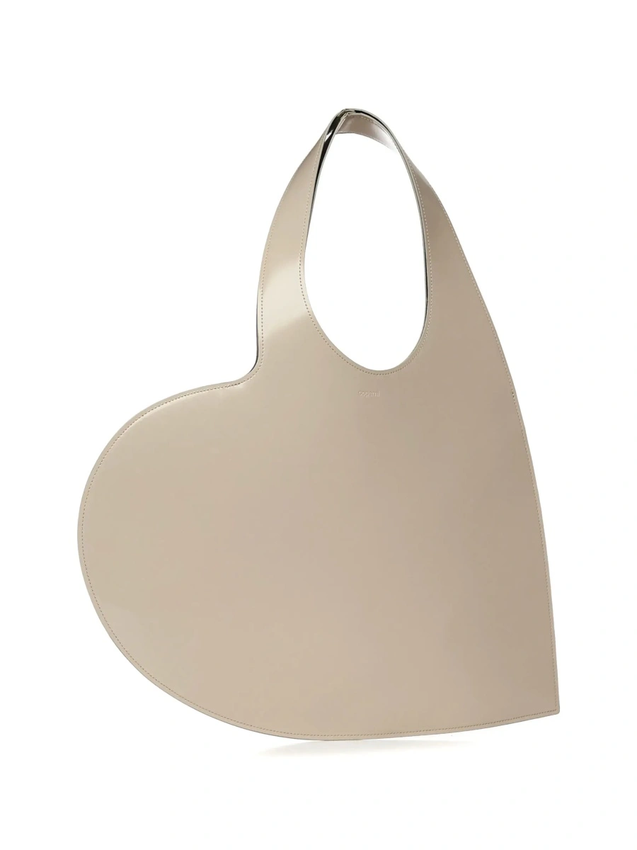 Geanta de umar COPERNI bej din piele 'Heart' - Img 5