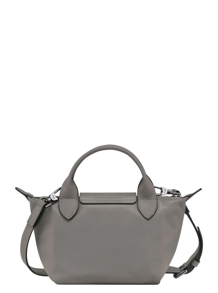Geanta de umar Crossbody bag 'Le Pliage Xtra' with Engraved Logo on Front in Grey Leather for Women - Img 3