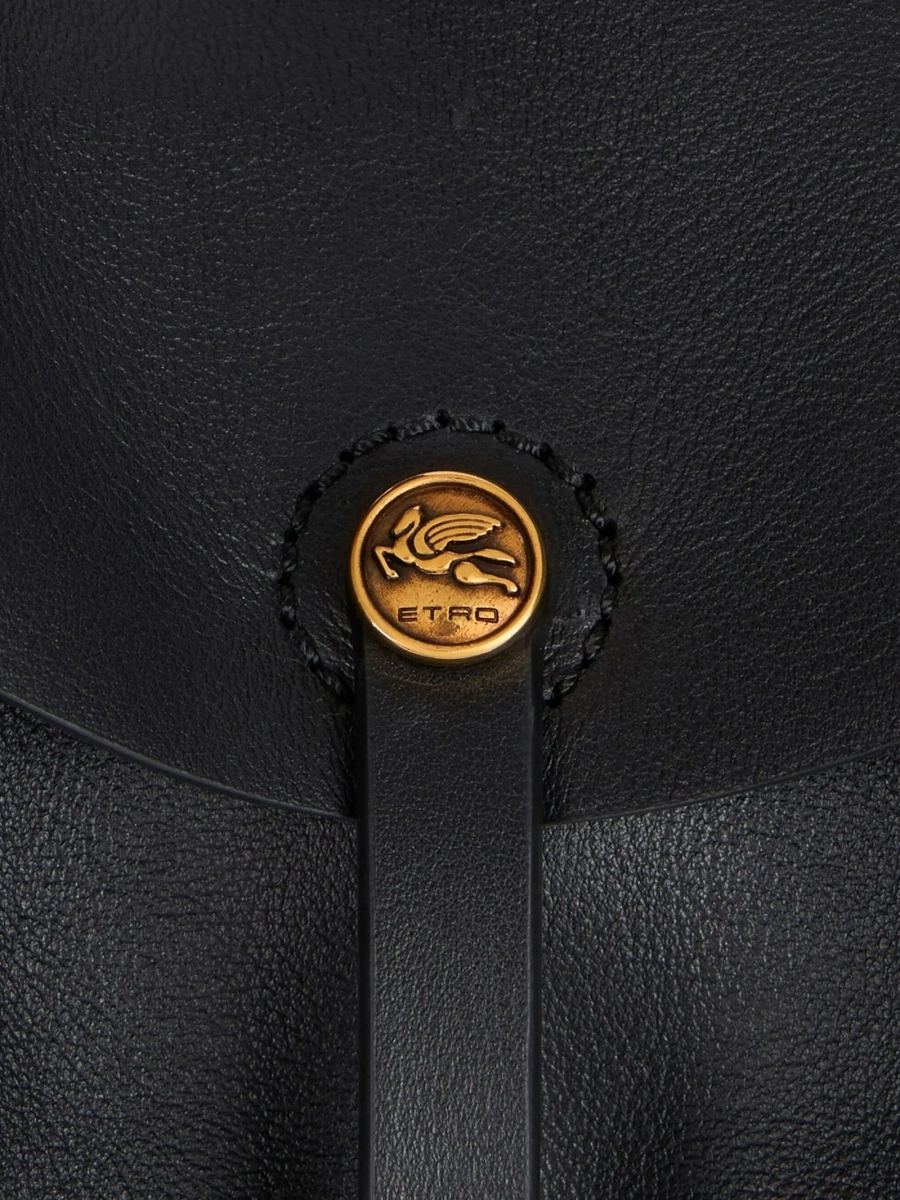Geanta de umar ETRO neagra din piele - Img 5