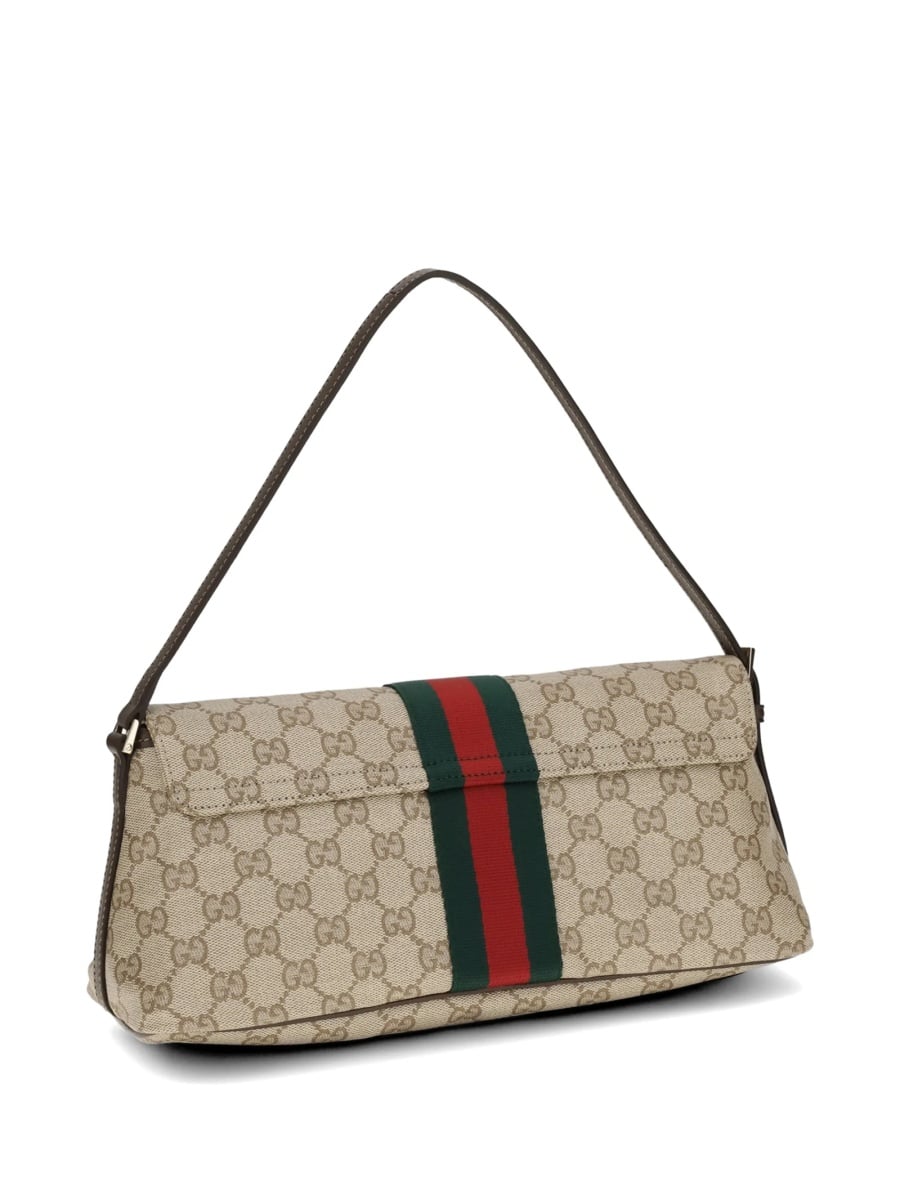 Geanta de umar Gucci neutra din material textil - Img 5
