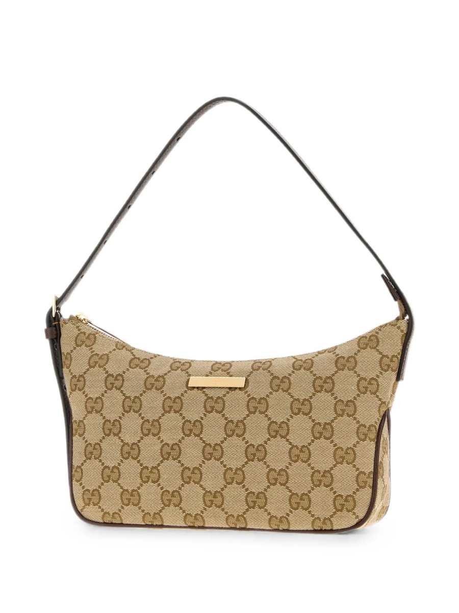 Geanta de umar Gucci neutra din material textil - Img 3