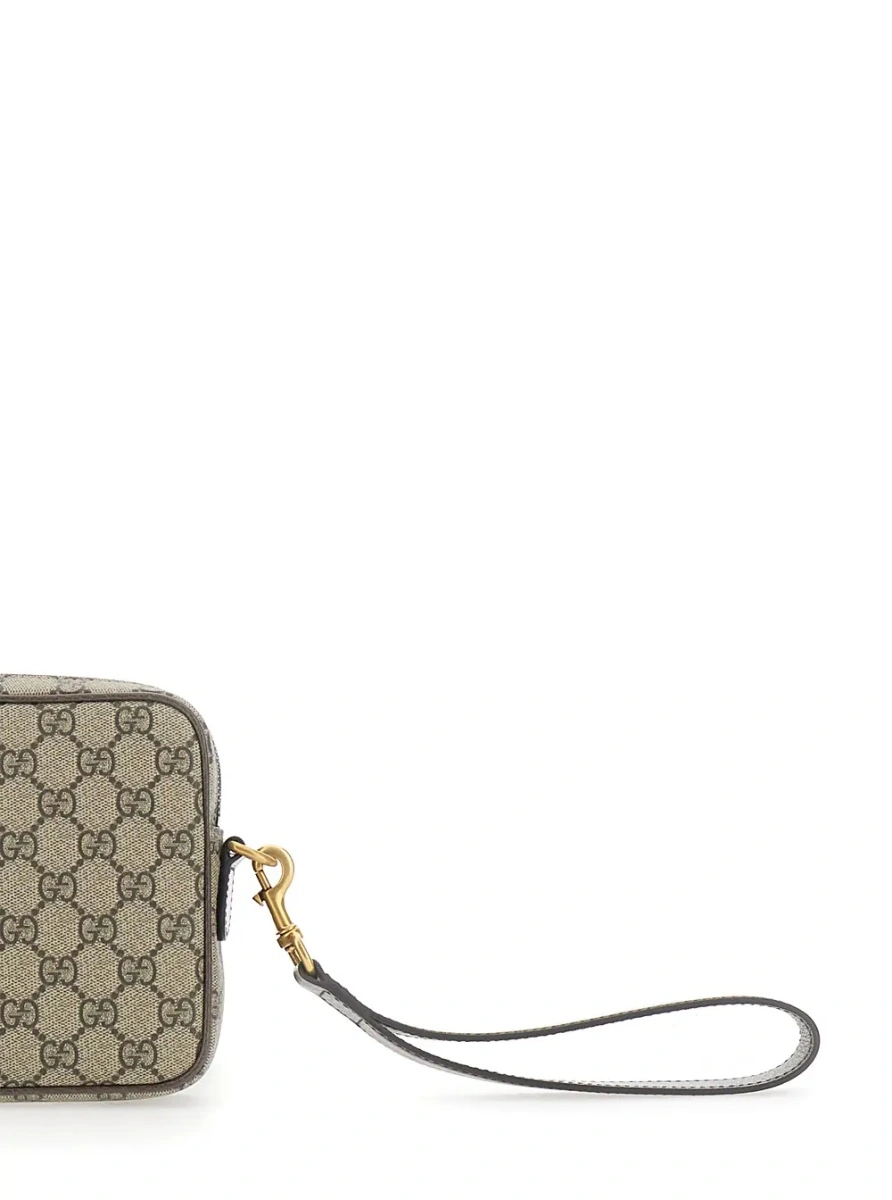 Geanta de umar Gucci 'Ophidia' bej din canvas GG si piele - Img 4
