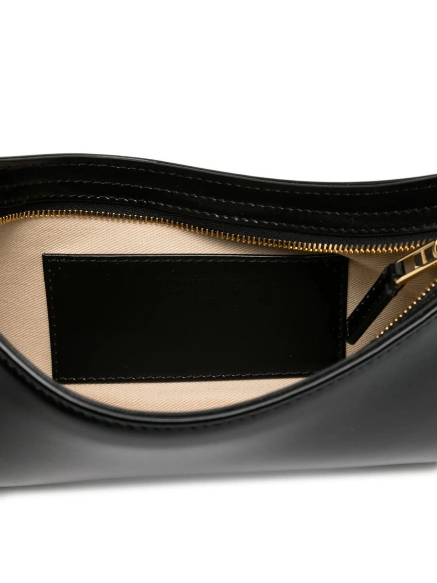Geanta de umar JACQUEMUS Bisou neagra din piele - Img 5