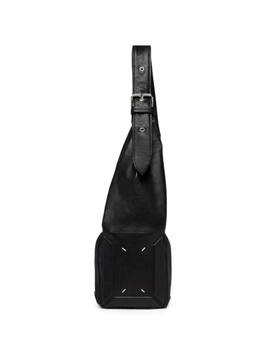 Geanta de umar Maison Margiela neagra din piele - Img 4