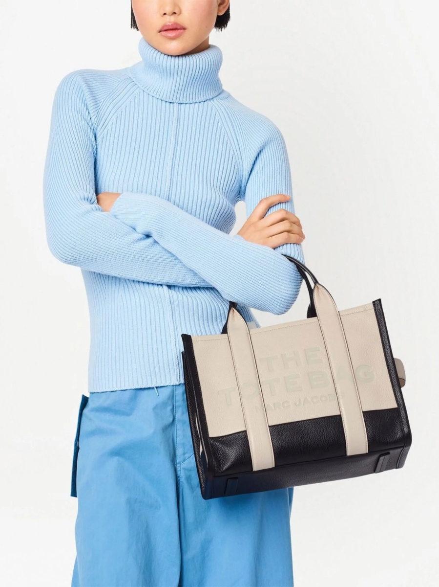 Geanta de umar Marc Jacobs alba din piele - Img 3