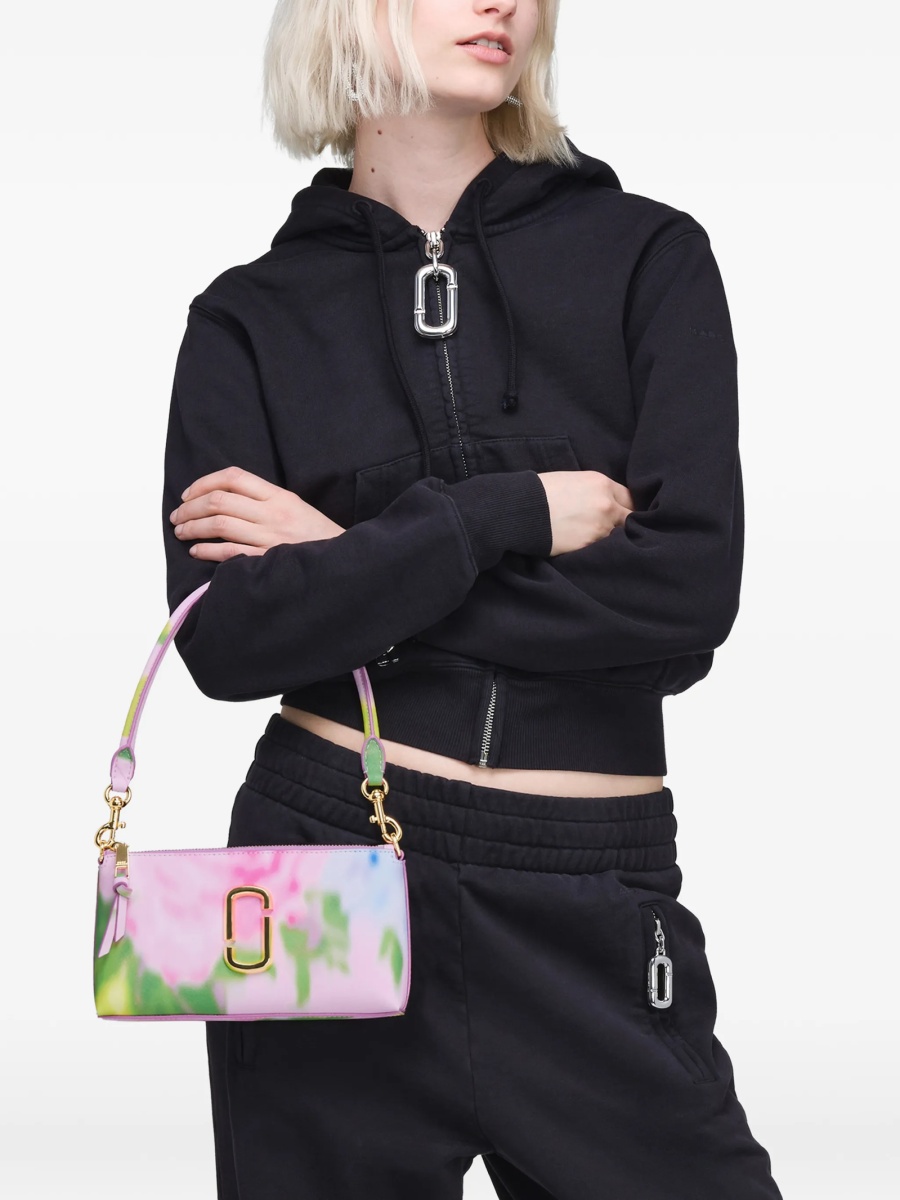 Geanta de umar Marc Jacobs snapshot roz din piele si poliuretan - Img 3