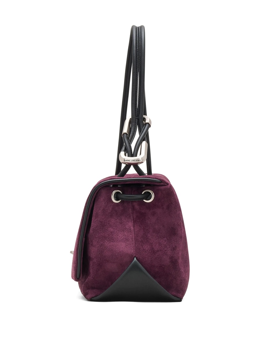 Geanta de umar Marc Jacobs violet din piele intoarsa - Img 5