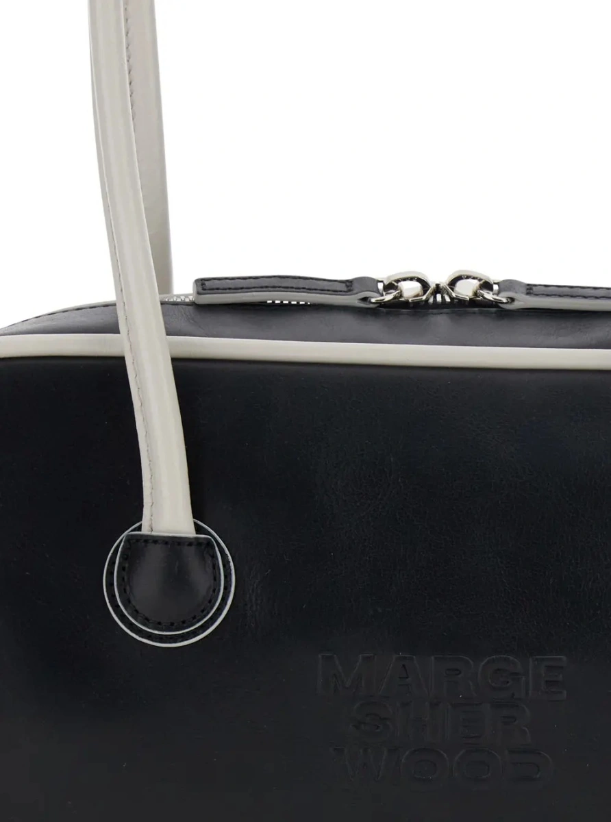 Geanta de umar Margesherwood neagra din piele 'Baguette' - Img 3