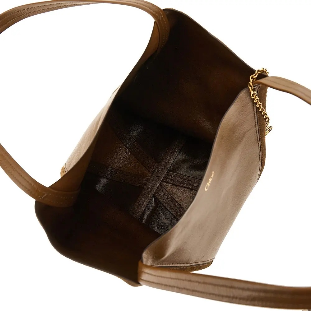Geanta de umar Medium 'Chloé Spin' leather tote bag - Img 3
