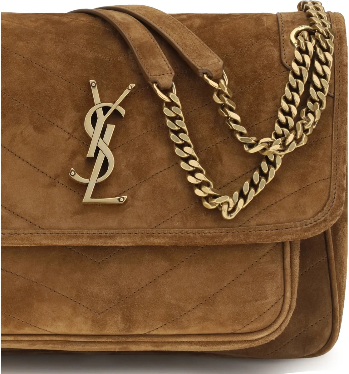 Geanta de umar Medium Niki suede Shoulder Bag - Img 4