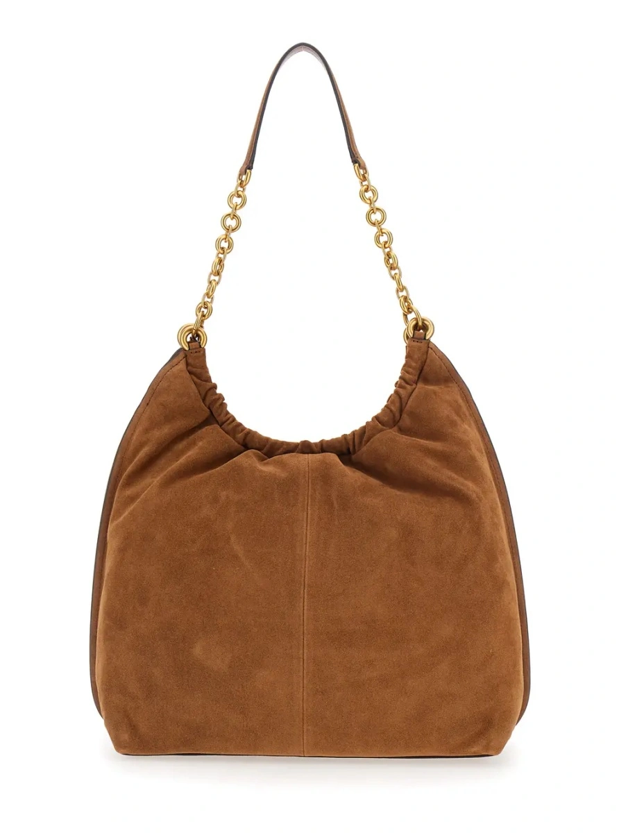 Geanta de umar Michael Kors maro din piele intoarsa 'Indie Large' - Img 2