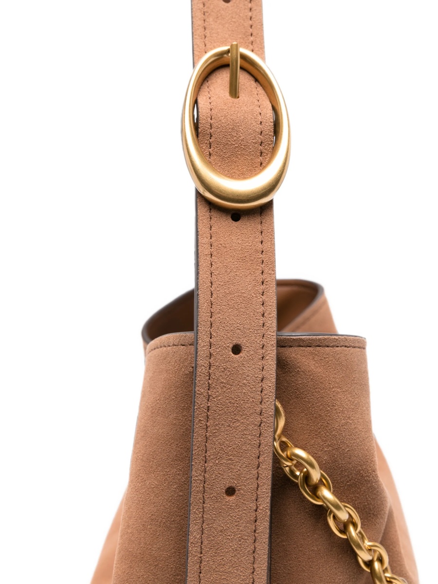 Geanta de umar Michael Kors maro din piele intoarsa - Img 4
