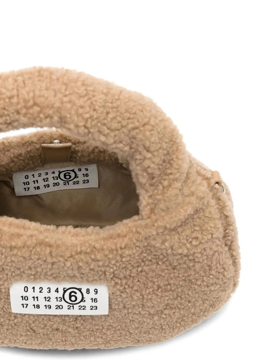 Geanta de umar MM6 MAISON MARGIELA KIDS maro din blana ecologica - Img 2