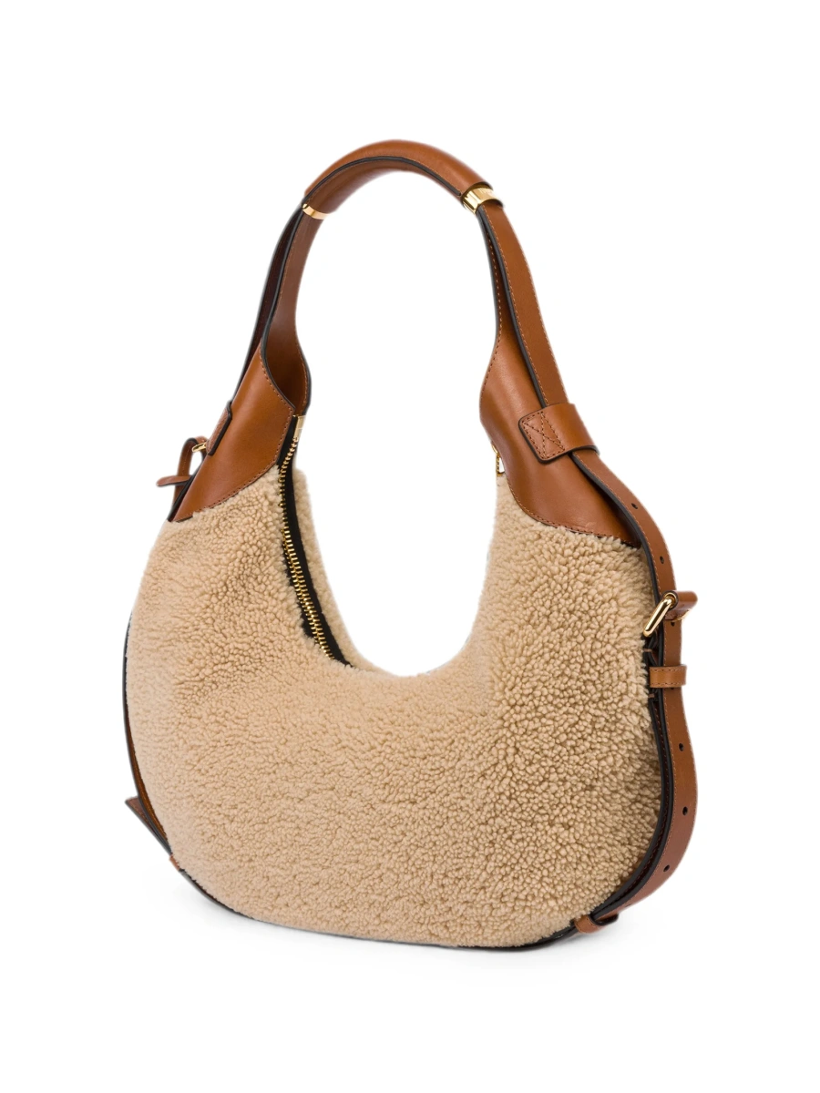 Geanta de umar Moschino neutra din piele - Img 3