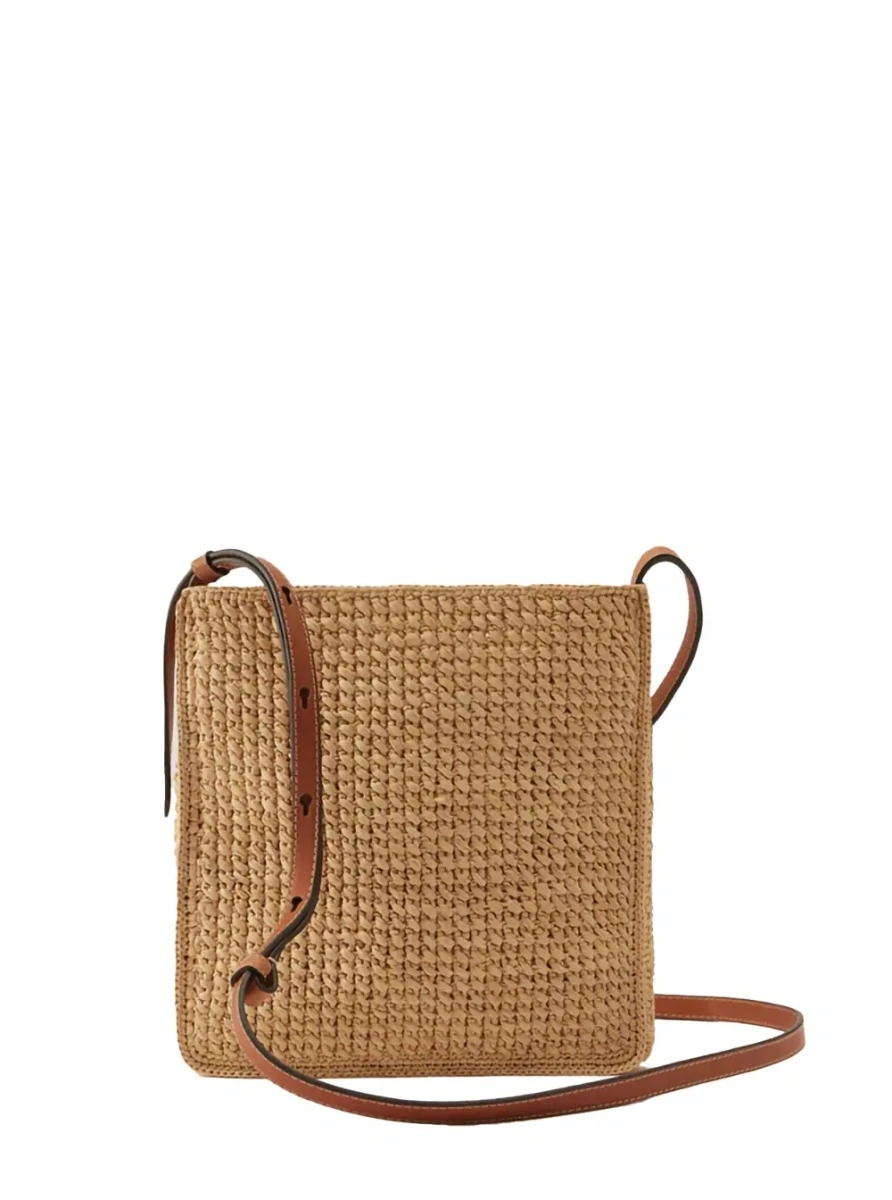 Geanta de umar Neja NS Bag with Raffia Straps in Beige Unisex - Img 3