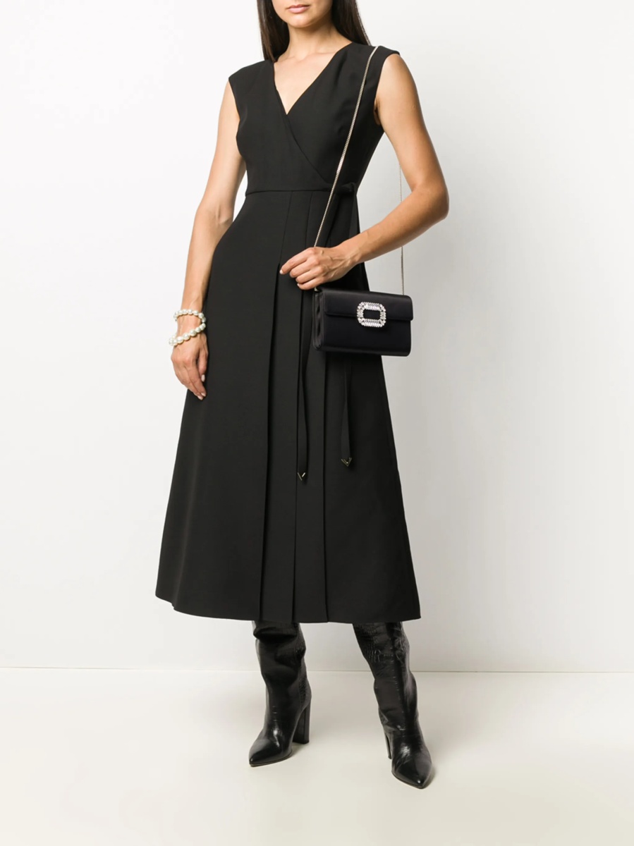 Geanta de umar Roger Vivier neagra din material textil - Img 2