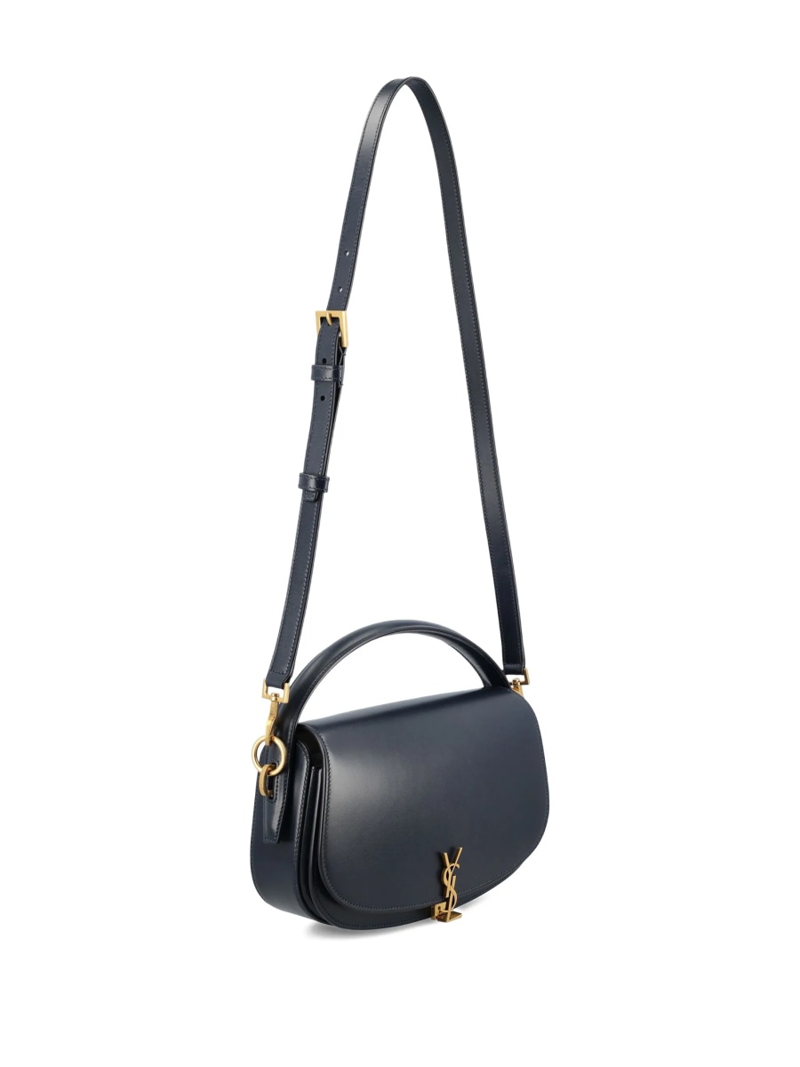 Geanta de umar Saint Laurent albastra din piele - Img 3