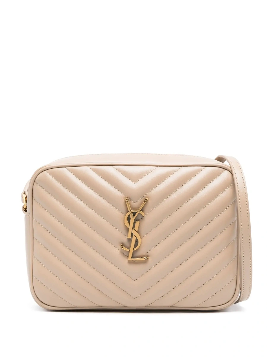 Geanta de umar Saint Laurent bej din piele 'Lou' - Img 8