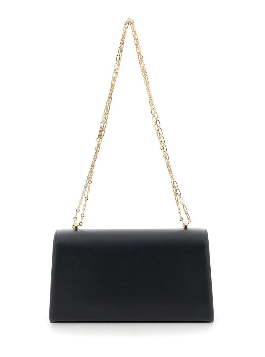 Geanta de umar Shoulder Bag 'CHAIN SYMMETRY' with Smooth Black Leather Chain Detail for Women - Img 2