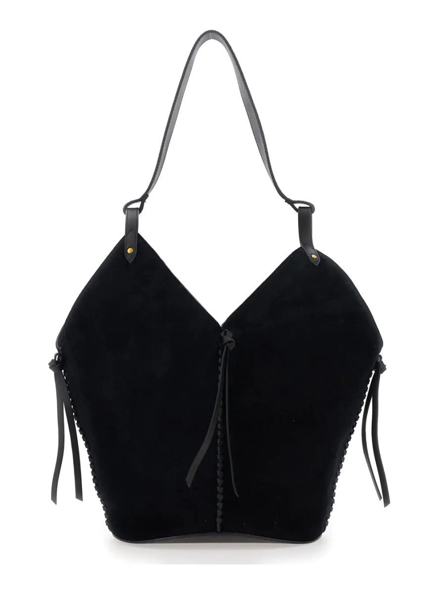 Geanta de umar Shoulder Bag 'Tampa' with Single Strap and Suede Knot Detail for Women - Img 2