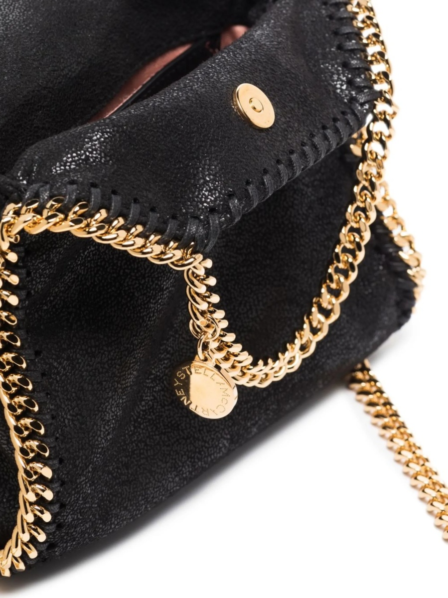Geanta de umar Stella McCartney falabella neagra din material textil - Img 5