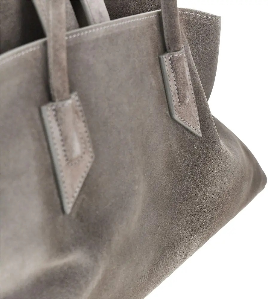 Geanta de umar Suede leather medium 'La Passeggiata' bag - Img 4