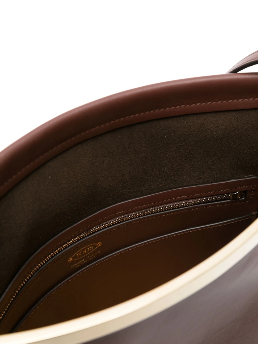 Geanta de umar TOD'S maro din piele - Img 4