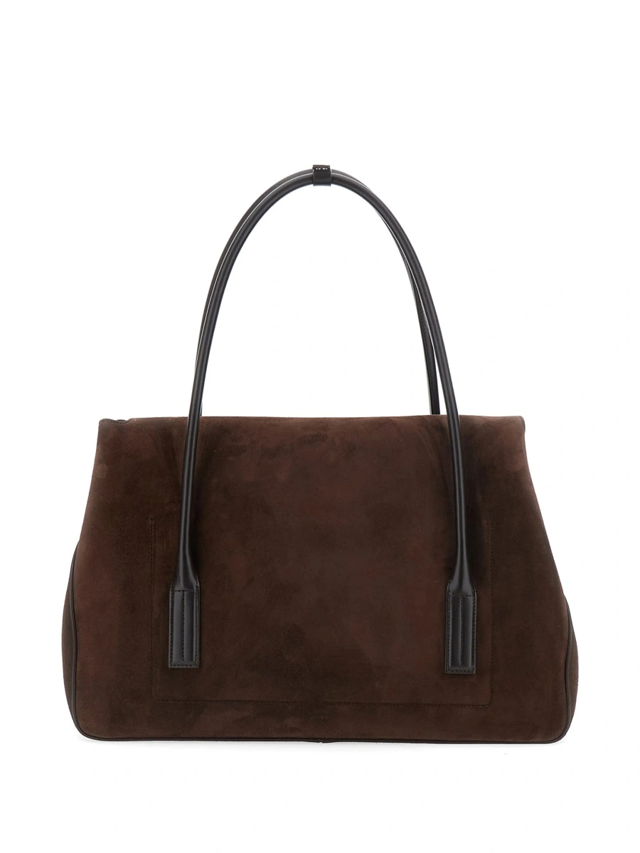 Geanta de umar Tom Ford maro din piele - Img 2