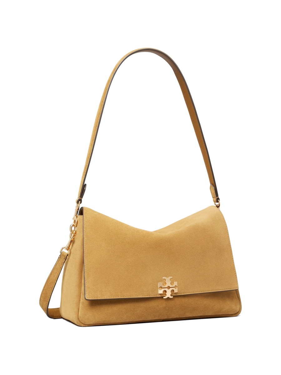 Geanta de umar Tory Burch neutra din piele intoarsa si piele - Img 4