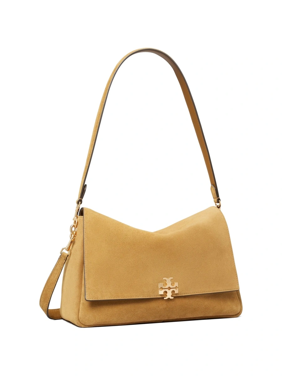 Geanta de umar Tory Burch neutra din piele intoarsa si piele - Img 4