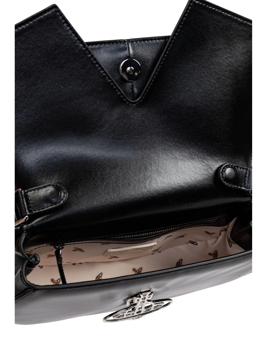 Geanta de umar Vivienne Westwood neagra din piele - Img 5