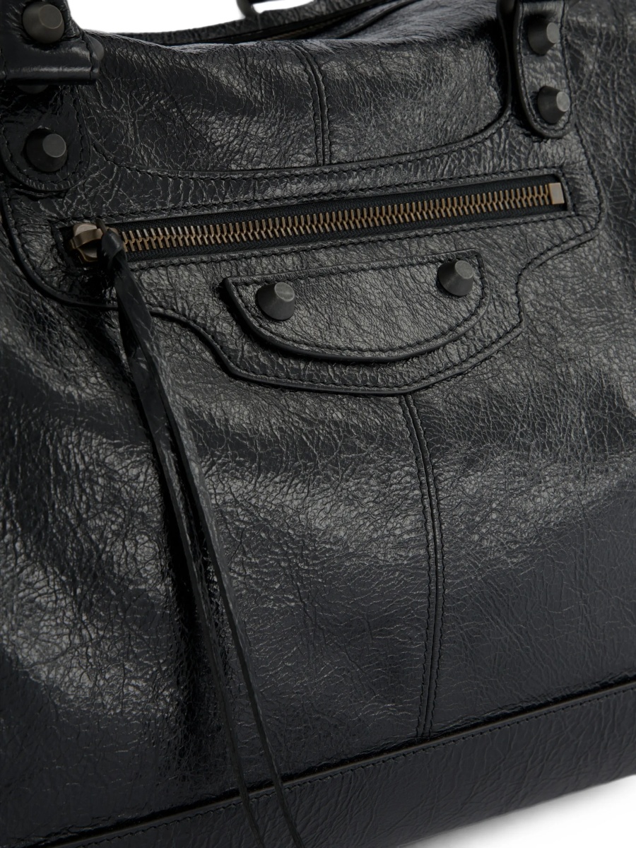 Geanta de voiaj Balenciaga neagra din piele - Img 4