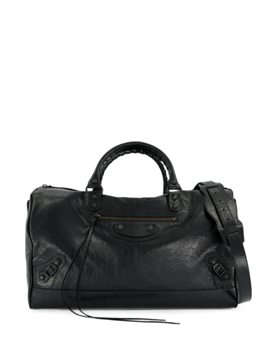 Geanta de voiaj Balenciaga neagra din piele - Img 7