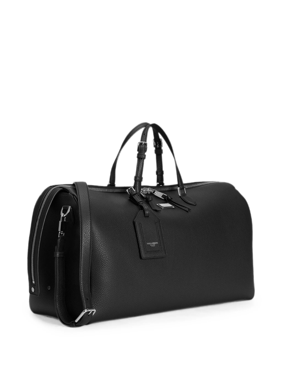 Geanta de voiaj Dolce &amp; Gabbana neagra din piele si pvc - Img 3