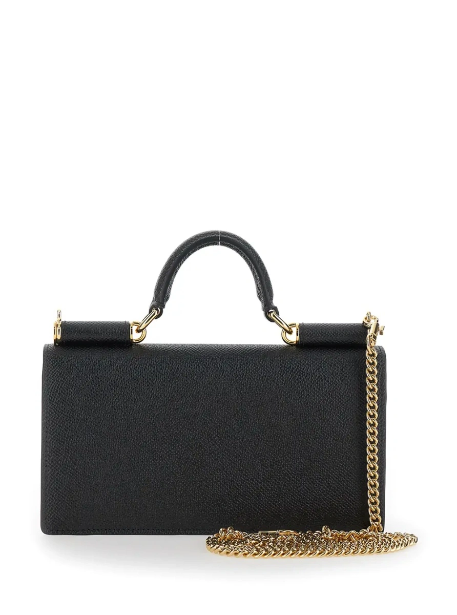 Geanta mini Dolce &amp; Gabbana neagra din piele - Img 2