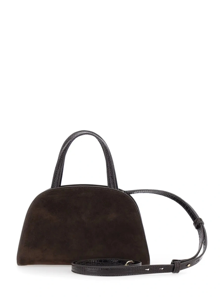 Geanta mini Tory Burch maro din piele intoarsa - Img 2