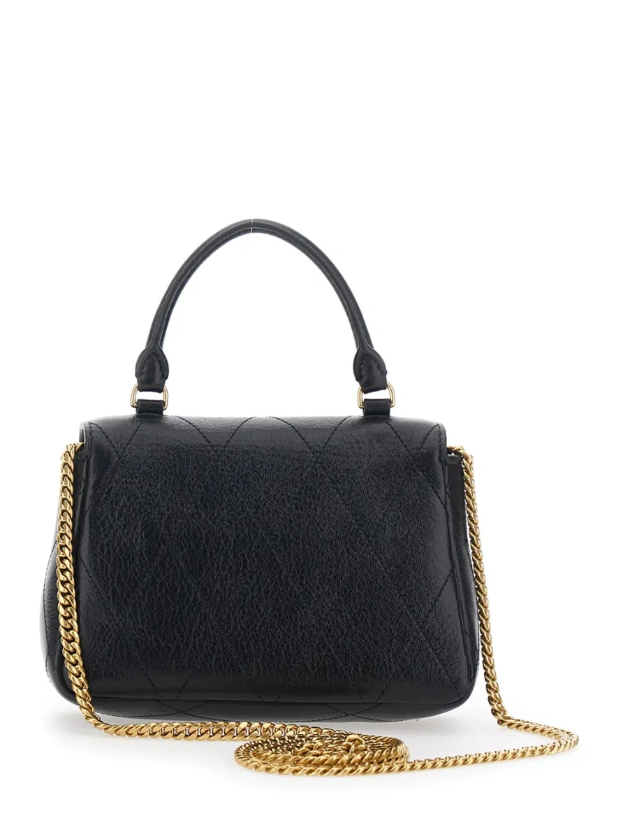 Geanta mini Tory Burch neagra din piele 'Charlie' - Img 2