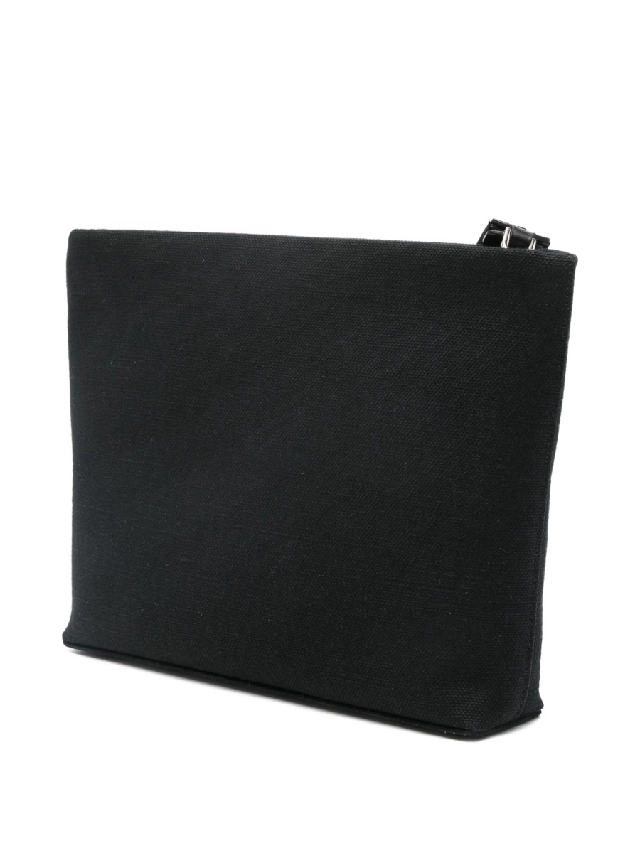 Geanta plic Givenchy neagra din poliuretan si bumbac - Img 3