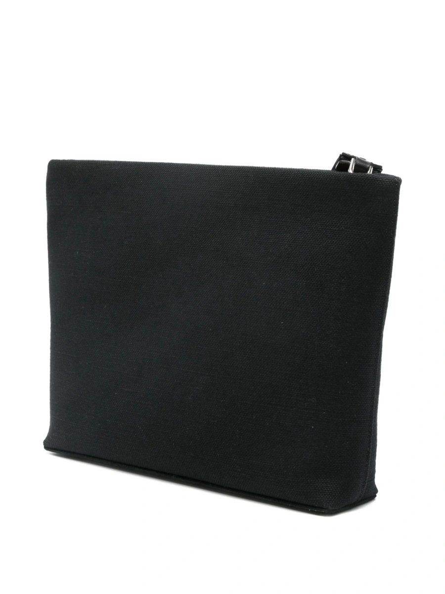 Geanta plic Givenchy neagra din poliuretan si bumbac - Img 3